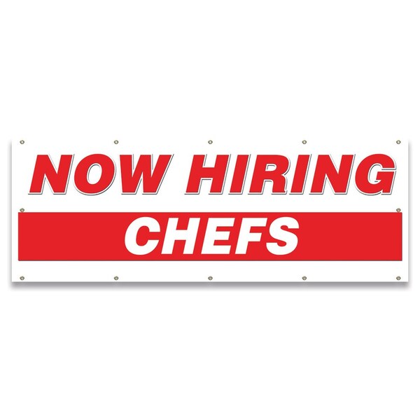 Now Hiring Chefs Banner Apply Inside Accepting Application Single Sided